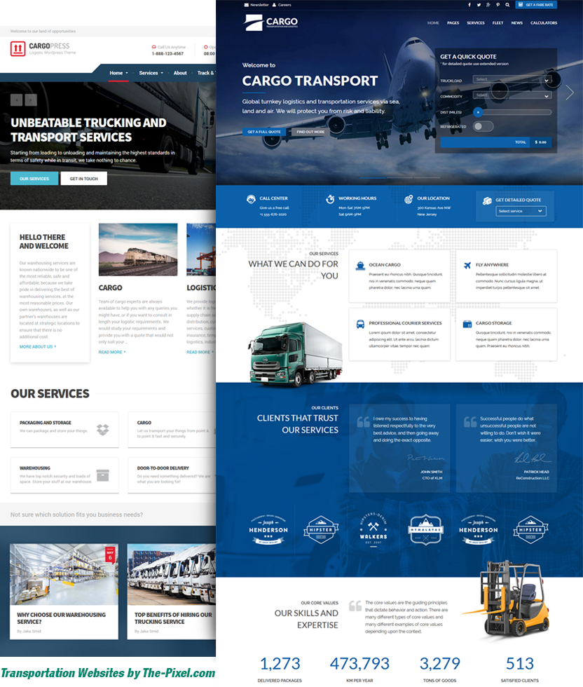 Transportation Website Design