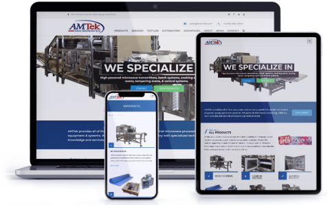 AMTek Manufacturing Website Dsign