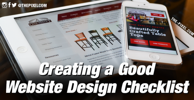 Creating a Good Website Design Checklist