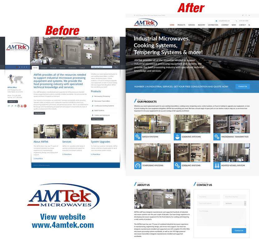 Before and After Website Design