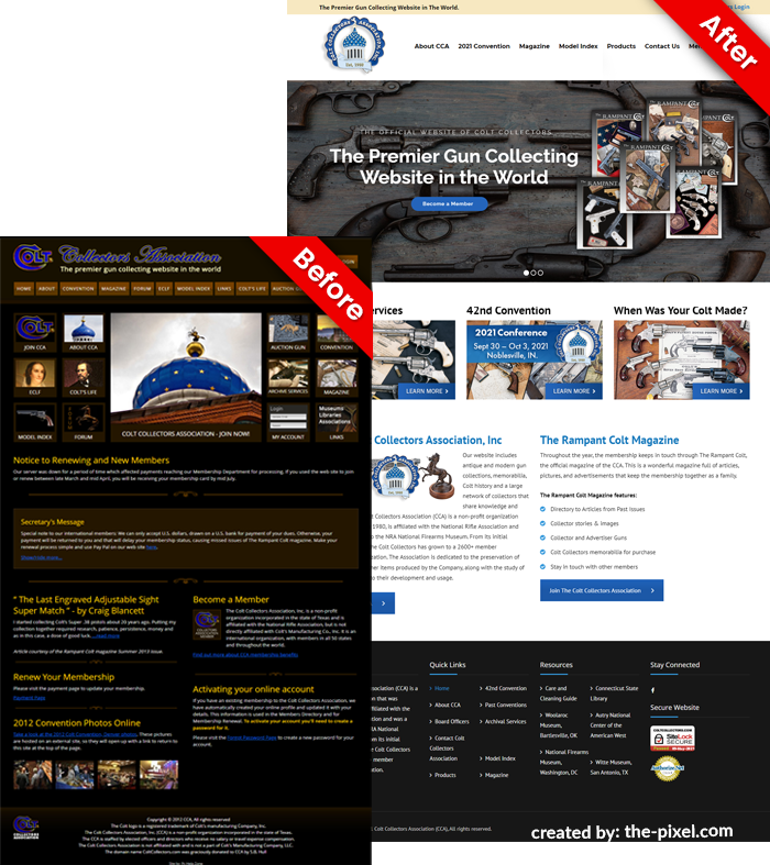 Colt Collectors Association - Website Design