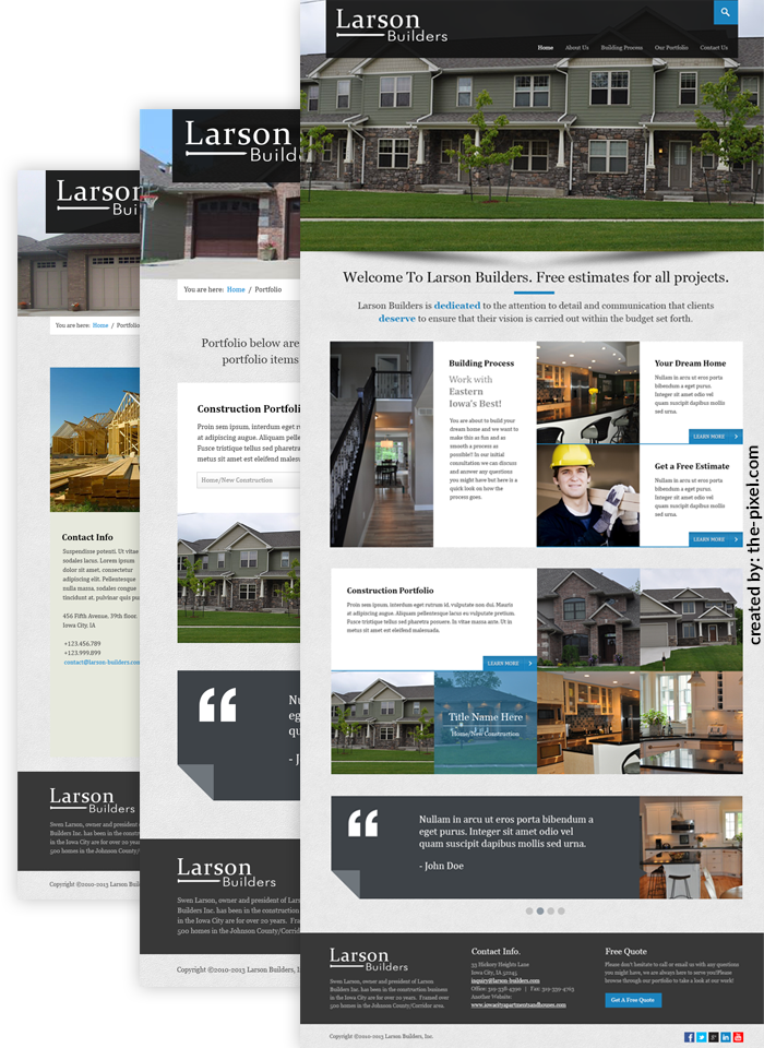Larson Builders - Website Design