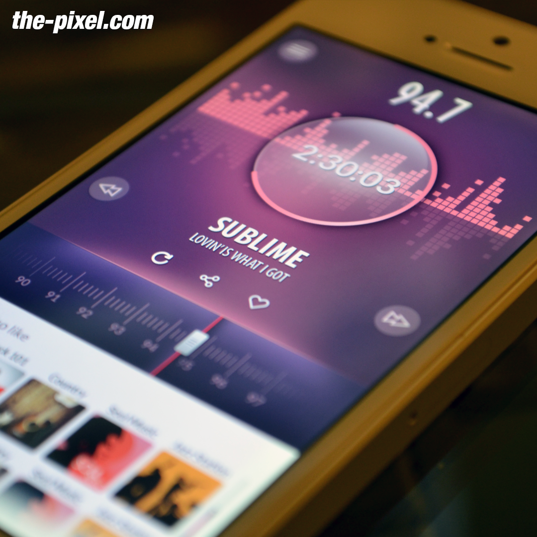 Radio User Interface Mobile App Design