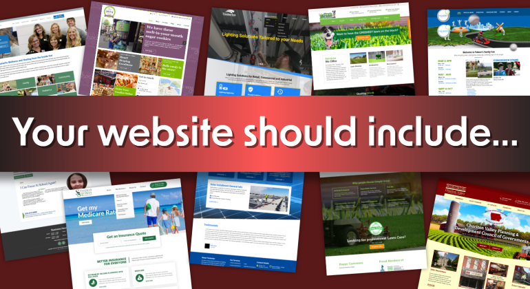 What should your business website include