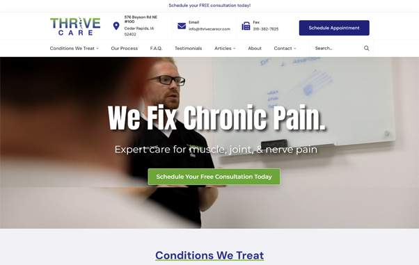 chiropractor-care-web-design