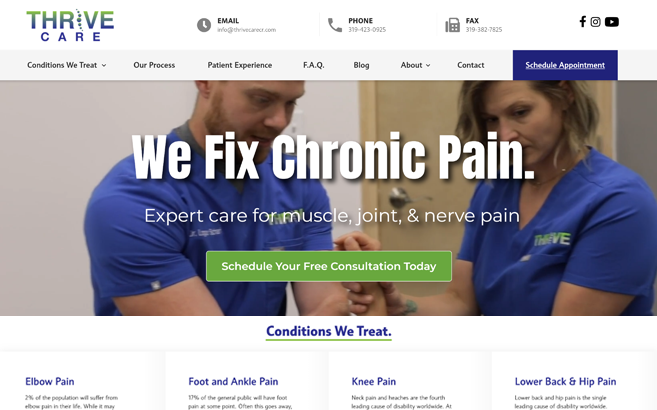 Chiropractor website design and local SEO case study