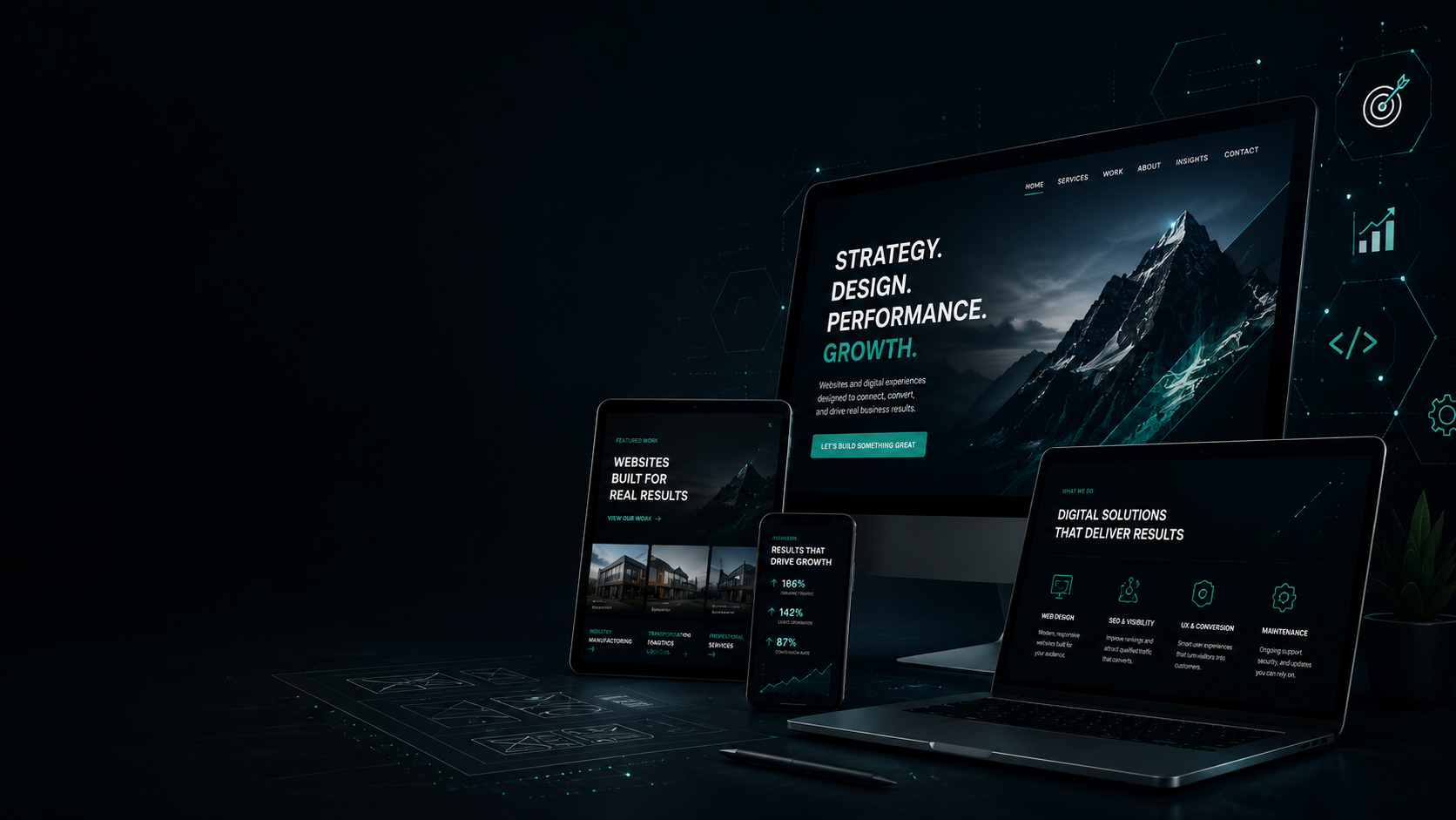 Strategic website interface concept