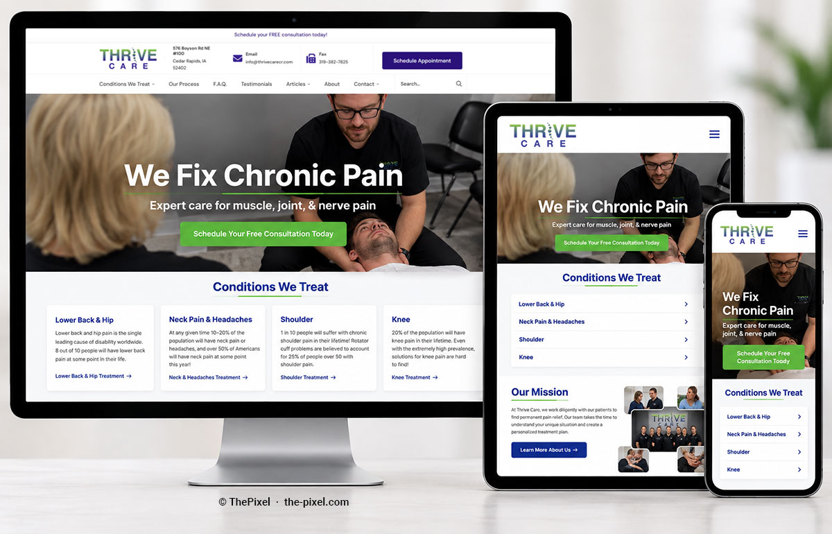 Healthcare website design project by ThePixel